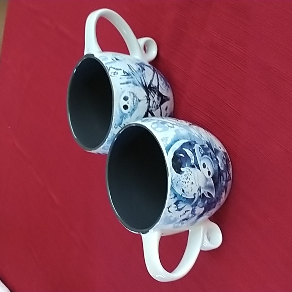 Set of 2 Silver Buffalo Disney Nightmare Before Christmas Coffee Mugs